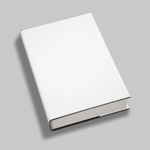Hardcover book cover mockup for “Practical Publishing” — clean typography on neutral background